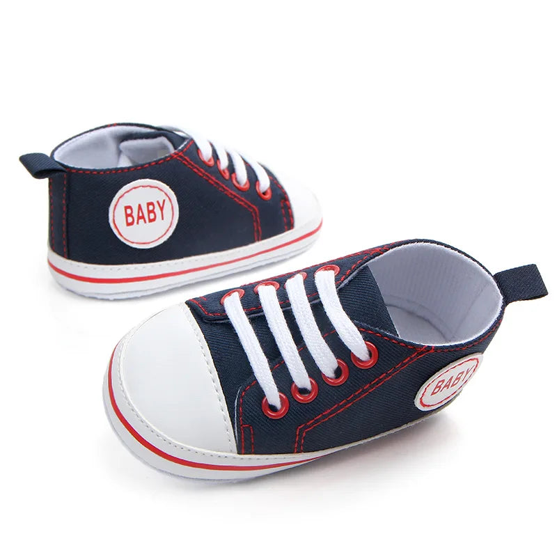 Baby Girls Baby Boys Canvas Shoes Spring Autumn Cute Newborn Infant Toddler Crib Sneakers Soft Sole Floor First Walkers TS111
