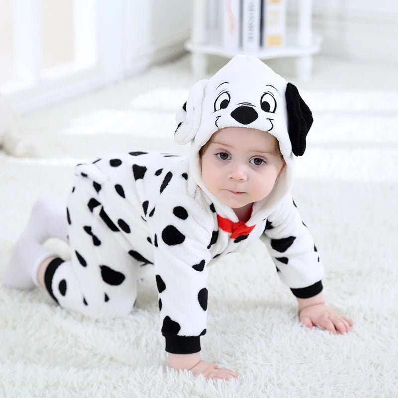 Pokemon Halloween Animal Dalmatians Baby Clothes Kigurumis Boy Girl Romper Winter Pajamas Bodysuit Cosplay Costume Spotted Dog